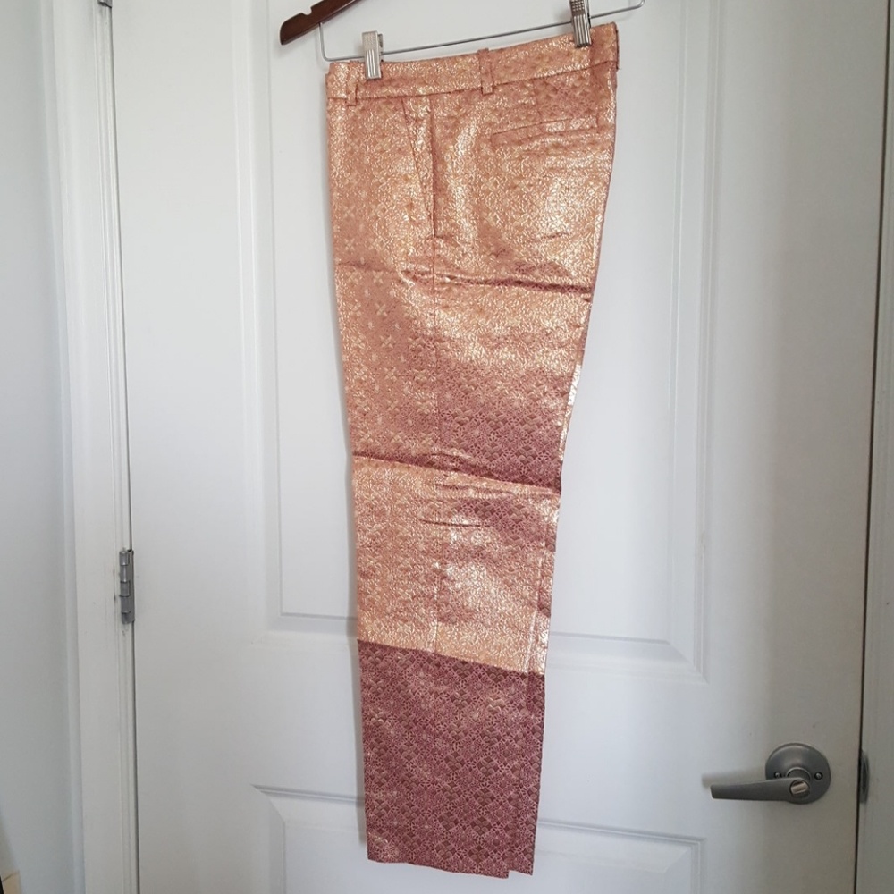 Jcrew pink metallic pants 2
